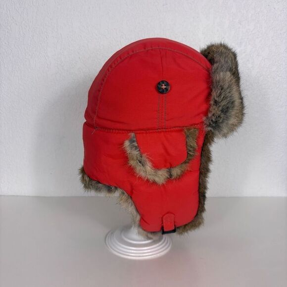 Mad Bomber Red Fur Lined Trapper Winter Hat One Size - Picture 5 of 7